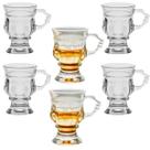 Jogo 6 Taças Canecas de Vidro P/ Chá Xicara Café Capuccino