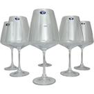 Jogo 6 Taças Cristal Vinho Tinto 570ml Bohemia Linha Corvus