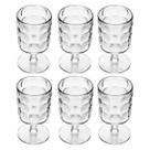 Jogo 6 Taças De Acrílico 340ml Transparente Água Suco Bubble Resistente