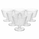 Jogo 6 Taças de Sobremesa 355ml Vidro Para Sorvete Doces -