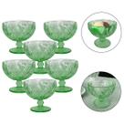Jogo 6 Taças de Sobremesas Luxo Diamante Cores Transparentes 310ml Grosso Resistente Diamond