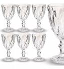 Jogo 6 Taças de Vidro Diamante Transparente 330ml