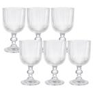 Jogo 6 Taças De Vidro Para Vinho Água Suco Cameratta Luxo 365ml