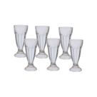 Jogo 6 Taças De Vidro Sorvete Milk Shake Sobremesas 310ml