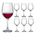 Jogo 6 Taças De Vidro Vinho Agua Suco Drinks 460ml