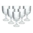 Jogo 6 Taças Graffiato Em Vidro Transparente Drinks 370ml