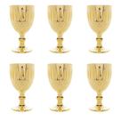 Jogo 6 Taças Para Água Greek Bon Gourmet 345ml Dourado