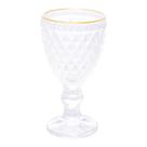 Jogo 6 Taças Para Licor 50ml Borda Dourada Bico De Abacaxi Lyor