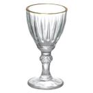 Jogo 6 Taças Para Licor 55ml Transparente Borda Dourada Dominic Hauskraft