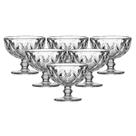 Jogo 6 Taças Sobremesas Vidro 335 ML Diamante Transparentes Jogo 6 Taças Sobremesas Vidro 335 ML Diamante Transparentes