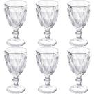 Jogo 6 Taças Vidro Transparente 340ml Diamond - Best Kaza