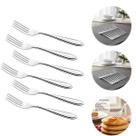 Jogo 6 Talheres De Mesa Inox Reforçado Cozinha Restaurante Buffet Marmita Resistente Uso Diário