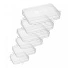 Jogo 6 Tampas Retangulares Flexíveis Silicone Lyor Universal para Potes Travessas Marinex