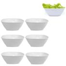Jogo 6 Tigela Quadrada Bowl Pote Saladeira em Melamina 680ml