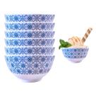 Jogo 6 Tigelas Redonda em Melamina Bowl 400ml Pote Decorado