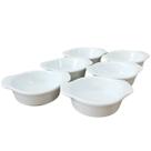 Jogo 6 Tigelas sobremesa 100ml - com abas - Kit Porcelana branca (2)