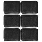 Jogo 6 Travessas Juta Preto Matte 18x14cm Sushi Cerâmica Petiscos Retangular Porto Brasil