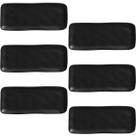 Jogo 6 Travessas Sushi 22x9cm Orgânico Preto Matte Cerâmica Jogo 6 Travessas Sushi 22x9cm Orgânico Preto Matte Cerâmica