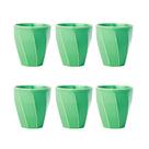 Jogo 6 un. Copo Cerâmica Louça 260ml Café Leite Chá Água Porta Objetos Escovas Kit Cores Variadas