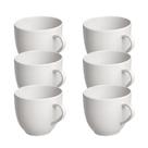 Jogo 6 Xicara Café Chá Porcelana 170ml Resistentes