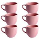Jogo 6 Xicara Café Chá Porcelana 95ml Resistentes