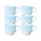 Jogo 6 Xicara Café/Chá Porcelana Branca 170ml