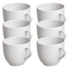 Jogo 6 Xícara Chá Café 170ml Branca em Porcelana - Mundo da Porcelana