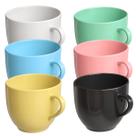 Jogo 6 Xícara Chá Café 170ml Colorida em Porcelana - Mundo da Porcelana