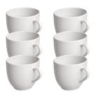 Jogo 6 Xícara Chá Café 95ml Branca em Porcelana - Mundo da Porcelana