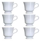 Jogo 6 Xícara Chá Porcelana Branca Germer S/ Pires 2a Linha