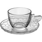 Jogo 6 Xicara De Cafe Com Pires Eco Crystal 100ml 11x6x5cm