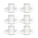 Jogo 6 Xícara De Café Porcelana Borda Dourada Com Pires Royal Premium 90ml Haüskraft Jogo 6 Xícara De Café Porcelana Borda Dourada Com Pires Royal Premium 90ml Haüskraft