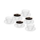 Jogo 6 Xícaras 180ml Para Chá De Cristal Pearl Wolff Jogo 6 Xícaras 180ml Para Chá De Cristal Pearl Wolff