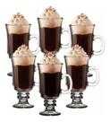 Jogo 6 Xicaras Altas Para Café Expresso Vidro Irish 256ml