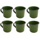 Jogo 6 Xícaras Café Caneca Esmaltada 400ml Caneca de Agata