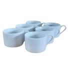 Jogo 6 xícaras Café Chá 170ml Base Reta - Porcelana Branca (2)