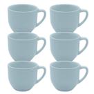 Jogo 6 Xicaras Café/Chá Cônica 170ml - Kit Porcelana Branca