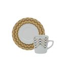Jogo 6 Xícaras Café Com Pires 70ml - Íris 2379