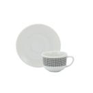 Jogo 6 Xícaras Café Com Pires 80ml - Luna 2380