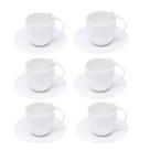 Jogo 6 xicaras de cafe com pires em porcelana birds 80ml wolff