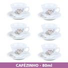 Jogo 6 Xícaras De Café Com Pires Eterna Porcelana Schmidt