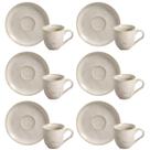 Jogo 6 Xícaras de Cha 170ml Com Pires Bio Latte Cerâmica Porto Brasil Jogo 6 Xícaras de Cha 170ml Com Pires Bio Latte Cerâmica Porto Brasil