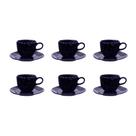 Jogo 6 Xícaras De Chá Café Porcelana Branca 220ml Oxford Safira