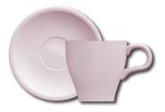 Jogo 6 xicaras de cha com pires porcelana 180ml tulipa
