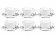 Jogo 6 xicaras de Chá Odessa Porcelana Branca 200 ml - L Hermitage Jogo 6 xicaras de Chá Odessa Porcelana Branca 200 ml - L Hermitage
