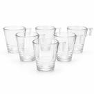 Jogo 6 Xícaras de Vidro 80ml Napoli Para Café Cappuccino Expresso