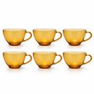 Jogo 6 Xícaras Retrô Âmbar 200ml Casa de Vó Café Chá