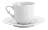 Jogo 6 Xícaras Wolff De Porcelana P/chá Vendange 200ml