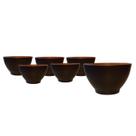 Jogo 6un Bowls Consome Preto 650ml Cerâmica Nova Imagem