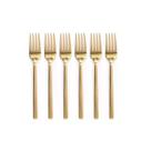 Jogo 6un Garfo de mesa Inox Dourado Luxe Gold Buffet